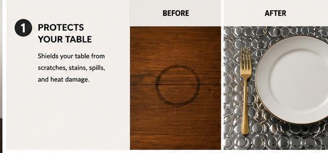 Premium Quality Washable Dining Table Mats for Home & Kitchen