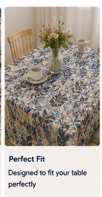 GRIPPER Stylish Dining Table Cover with Premium Finish