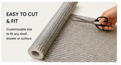 Premium Anti-Slip Shelf & Drawer Liner – Easy Roll & Space Saving Design