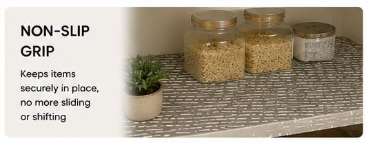 Premium Anti-Slip Shelf & Drawer Liner – Easy Roll & Space Saving Design