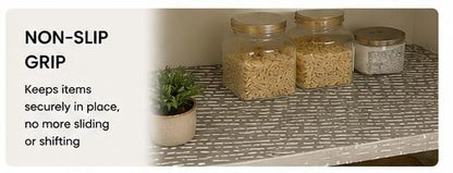 Premium Anti-Slip Shelf & Drawer Liner – Easy Roll & Space Saving Design