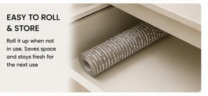 Premium Anti-Slip Shelf & Drawer Liner – Easy Roll & Space Saving Design