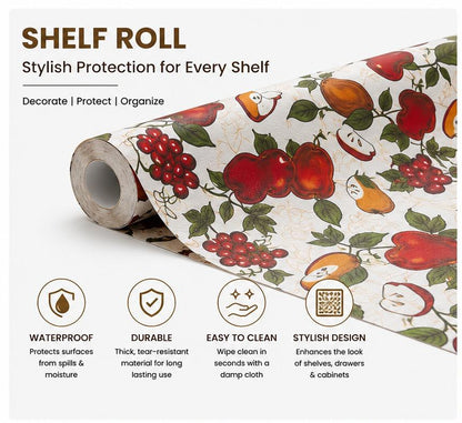 Premium Anti-Slip Shelf & Drawer Liner – Easy Roll & Space Saving Design
