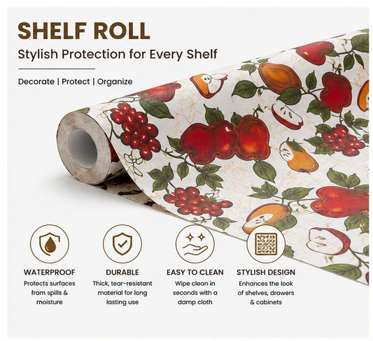Premium Anti-Slip Shelf & Drawer Liner – Easy Roll & Space Saving Design