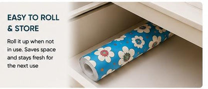 Premium Anti-Slip Shelf & Drawer Liner – Easy Roll & Space Saving Design