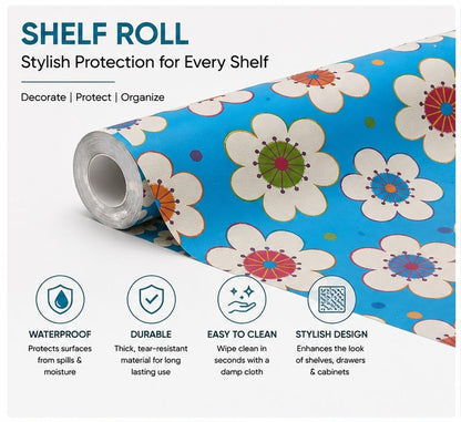 Premium Anti-Slip Shelf & Drawer Liner – Easy Roll & Space Saving Design