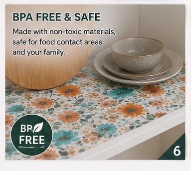 Premium Anti-Slip Shelf & Drawer Liner – Easy Roll & Space Saving Design