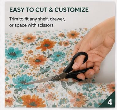 Premium Anti-Slip Shelf & Drawer Liner – Easy Roll & Space Saving Design