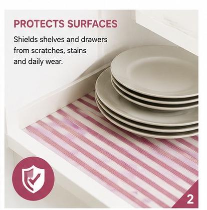 Premium Anti-Slip Shelf & Drawer Liner – Easy Roll & Space Saving Design