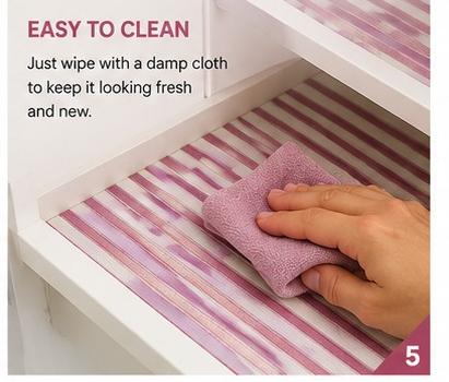 Premium Anti-Slip Shelf & Drawer Liner – Easy Roll & Space Saving Design