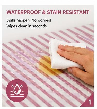 Premium Anti-Slip Shelf & Drawer Liner – Easy Roll & Space Saving Design