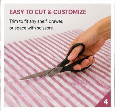 Premium Anti-Slip Shelf & Drawer Liner – Easy Roll & Space Saving Design