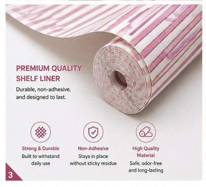 Premium Anti-Slip Shelf & Drawer Liner – Easy Roll & Space Saving Design