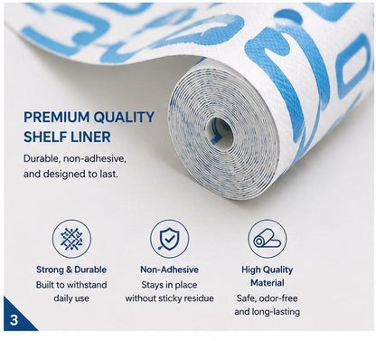 Premium Anti-Slip Shelf & Drawer Liner – Easy Roll & Space Saving Design
