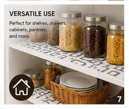 Premium Anti-Slip Shelf & Drawer Liner – Easy Roll & Space Saving Design