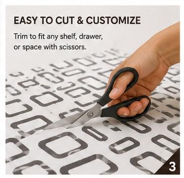 Premium Anti-Slip Shelf & Drawer Liner – Easy Roll & Space Saving Design