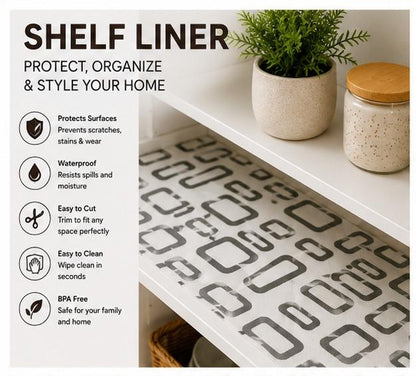 Premium Anti-Slip Shelf & Drawer Liner – Easy Roll & Space Saving Design