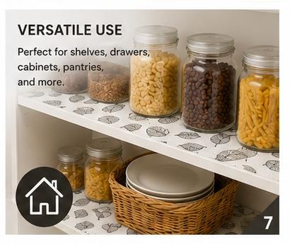 Premium Anti-Slip Shelf & Drawer Liner – Easy Roll & Space Saving Design