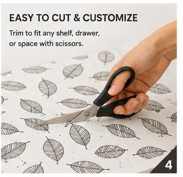 Premium Anti-Slip Shelf & Drawer Liner – Easy Roll & Space Saving Design