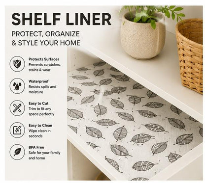 Premium Anti-Slip Shelf & Drawer Liner – Easy Roll & Space Saving Design