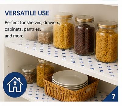 Premium Anti-Slip Shelf & Drawer Liner – Easy Roll & Space Saving Design