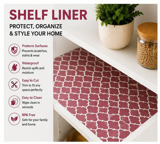 Premium Anti-Slip Shelf & Drawer Liner – Easy Roll & Space Saving Design