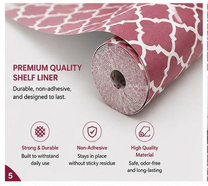 Premium Anti-Slip Shelf & Drawer Liner – Easy Roll & Space Saving Design