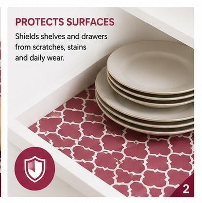 Premium Anti-Slip Shelf & Drawer Liner – Easy Roll & Space Saving Design