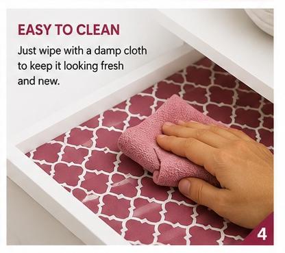 Premium Anti-Slip Shelf & Drawer Liner – Easy Roll & Space Saving Design