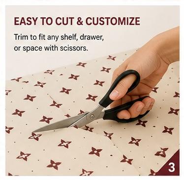 Premium Anti-Slip Shelf & Drawer Liner – Easy Roll & Space Saving Design