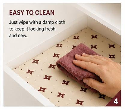 Premium Anti-Slip Shelf & Drawer Liner – Easy Roll & Space Saving Design