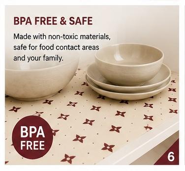 Premium Anti-Slip Shelf & Drawer Liner – Easy Roll & Space Saving Design
