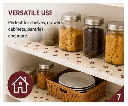 Premium Anti-Slip Shelf & Drawer Liner – Easy Roll & Space Saving Design