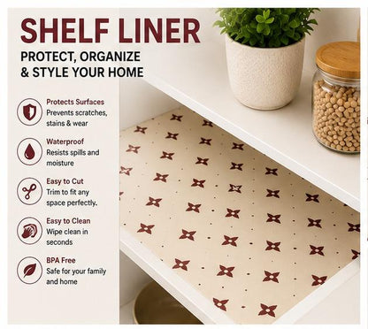 Premium Anti-Slip Shelf & Drawer Liner – Easy Roll & Space Saving Design