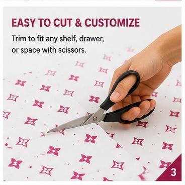 Premium Anti-Slip Shelf & Drawer Liner – Easy Roll & Space Saving Design