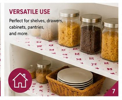 Premium Anti-Slip Shelf & Drawer Liner – Easy Roll & Space Saving Design
