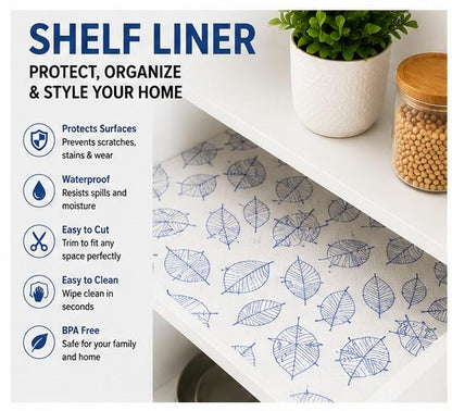 Premium Anti-Slip Shelf & Drawer Liner – Easy Roll & Space Saving Design