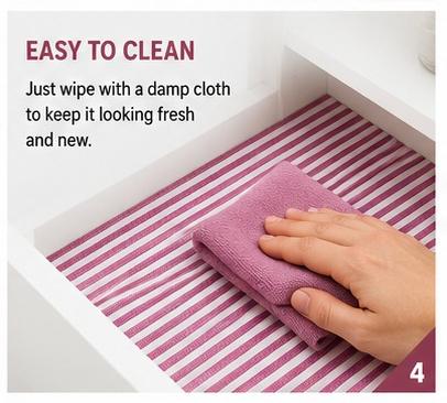 Premium Anti-Slip Shelf & Drawer Liner – Easy Roll & Space Saving Design