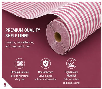 Premium Anti-Slip Shelf & Drawer Liner – Easy Roll & Space Saving Design