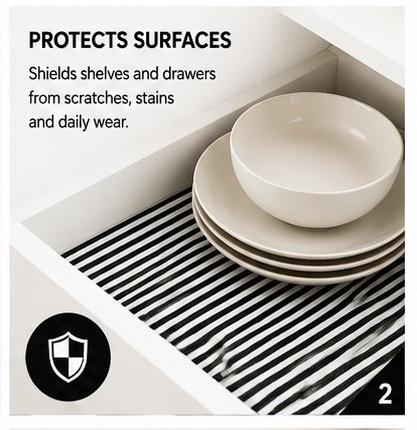 Premium Anti-Slip Shelf & Drawer Liner – Easy Roll & Space Saving Design
