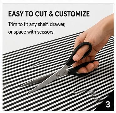 Premium Anti-Slip Shelf & Drawer Liner – Easy Roll & Space Saving Design