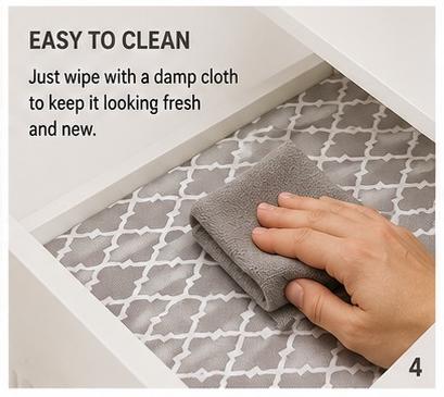 Premium Anti-Slip Shelf & Drawer Liner – Easy Roll & Space Saving Design
