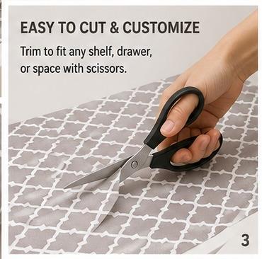 Premium Anti-Slip Shelf & Drawer Liner – Easy Roll & Space Saving Design