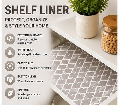 Premium Anti-Slip Shelf & Drawer Liner – Easy Roll & Space Saving Design