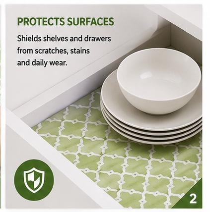 Premium Anti-Slip Shelf & Drawer Liner – Easy Roll & Space Saving Design