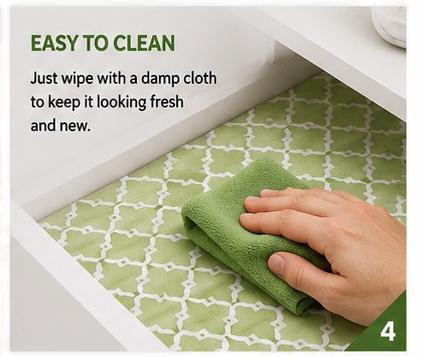Premium Anti-Slip Shelf & Drawer Liner – Easy Roll & Space Saving Design