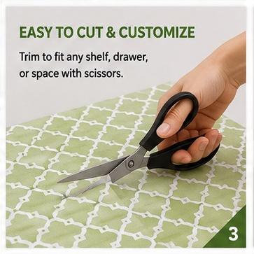 Premium Anti-Slip Shelf & Drawer Liner – Easy Roll & Space Saving Design