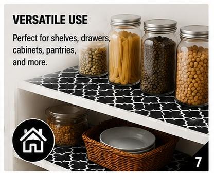 Premium Anti-Slip Shelf & Drawer Liner – Easy Roll & Space Saving Design
