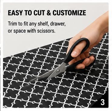 Premium Anti-Slip Shelf & Drawer Liner – Easy Roll & Space Saving Design