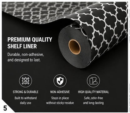 Premium Anti-Slip Shelf & Drawer Liner – Easy Roll & Space Saving Design